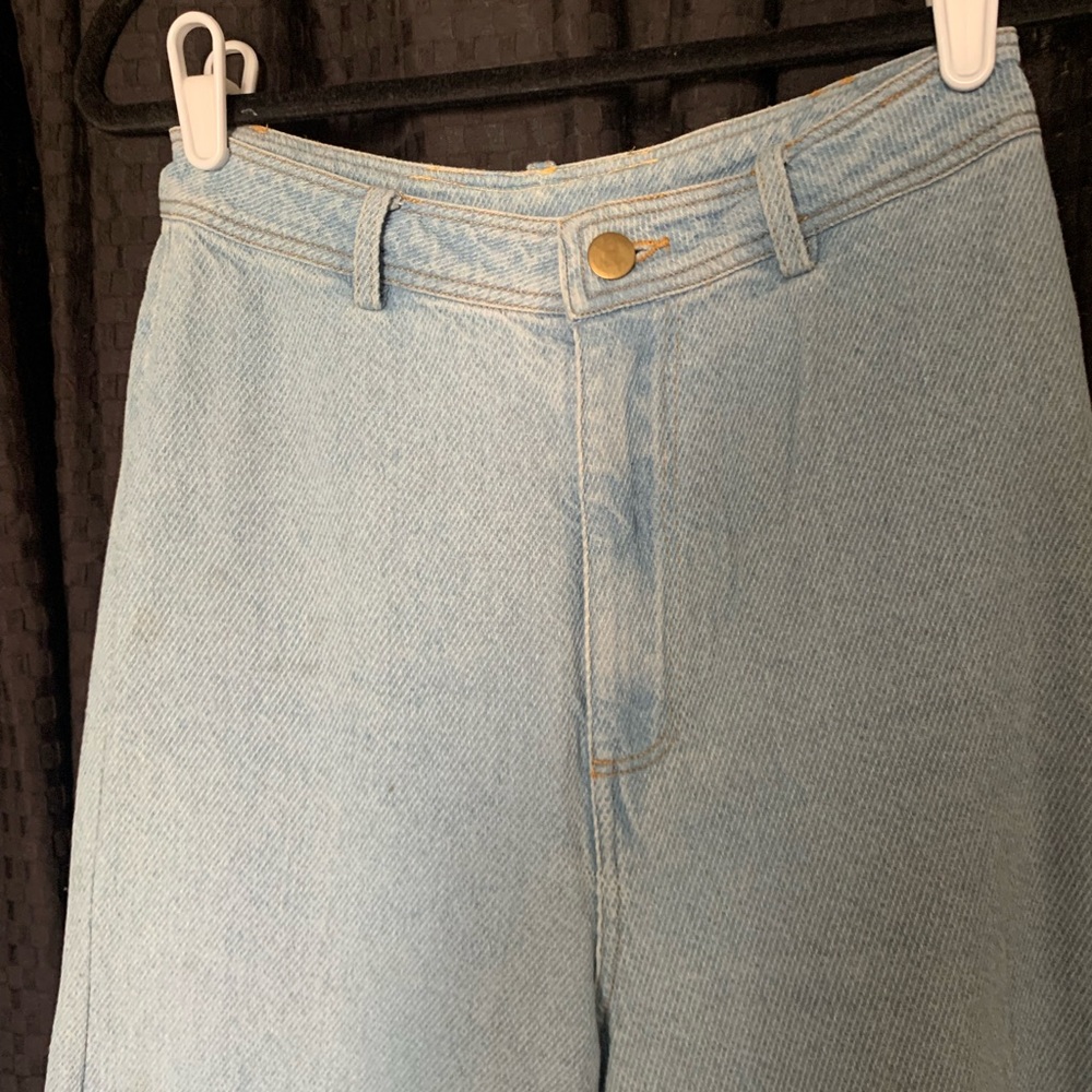 Wide Leg Twill Jeans - Picture 6 of 7